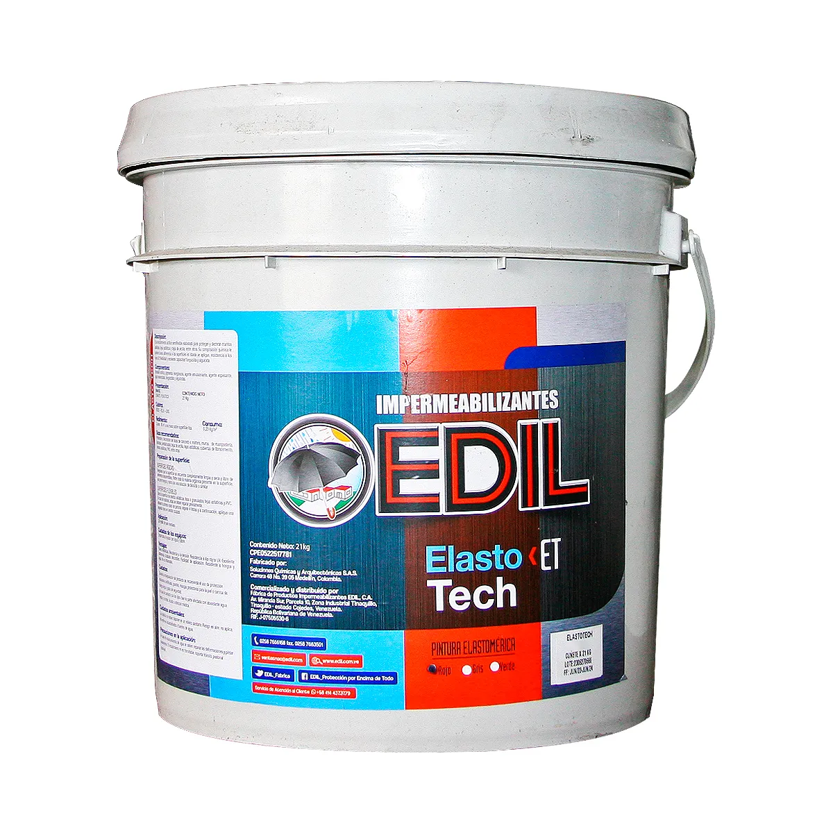 Pintura para Manto Asfáltico Elastotech Rojo